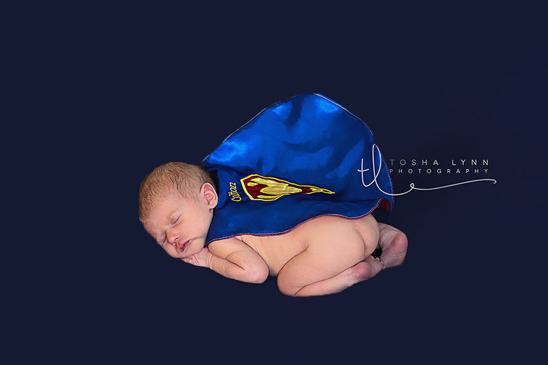 superhero themed newborn session